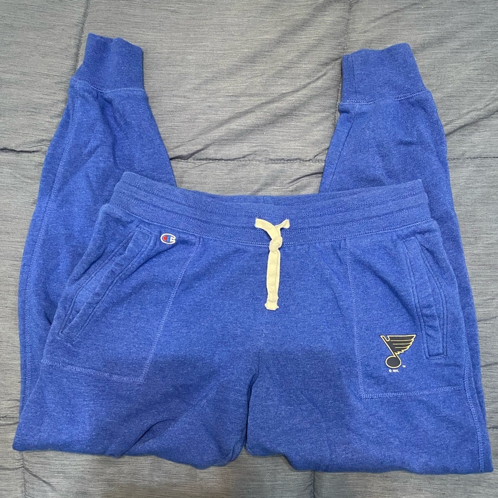 Champion Kids Royal Blue Joggers with Yellow Accents ST Louis Blues size Medium - Picture 1 of 5